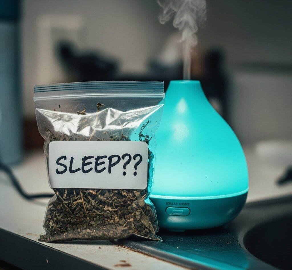 Ziploc herbs, dollar store diffuser.