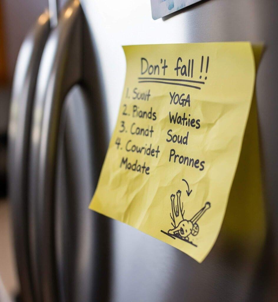 Yoga Sticky Note Disaster