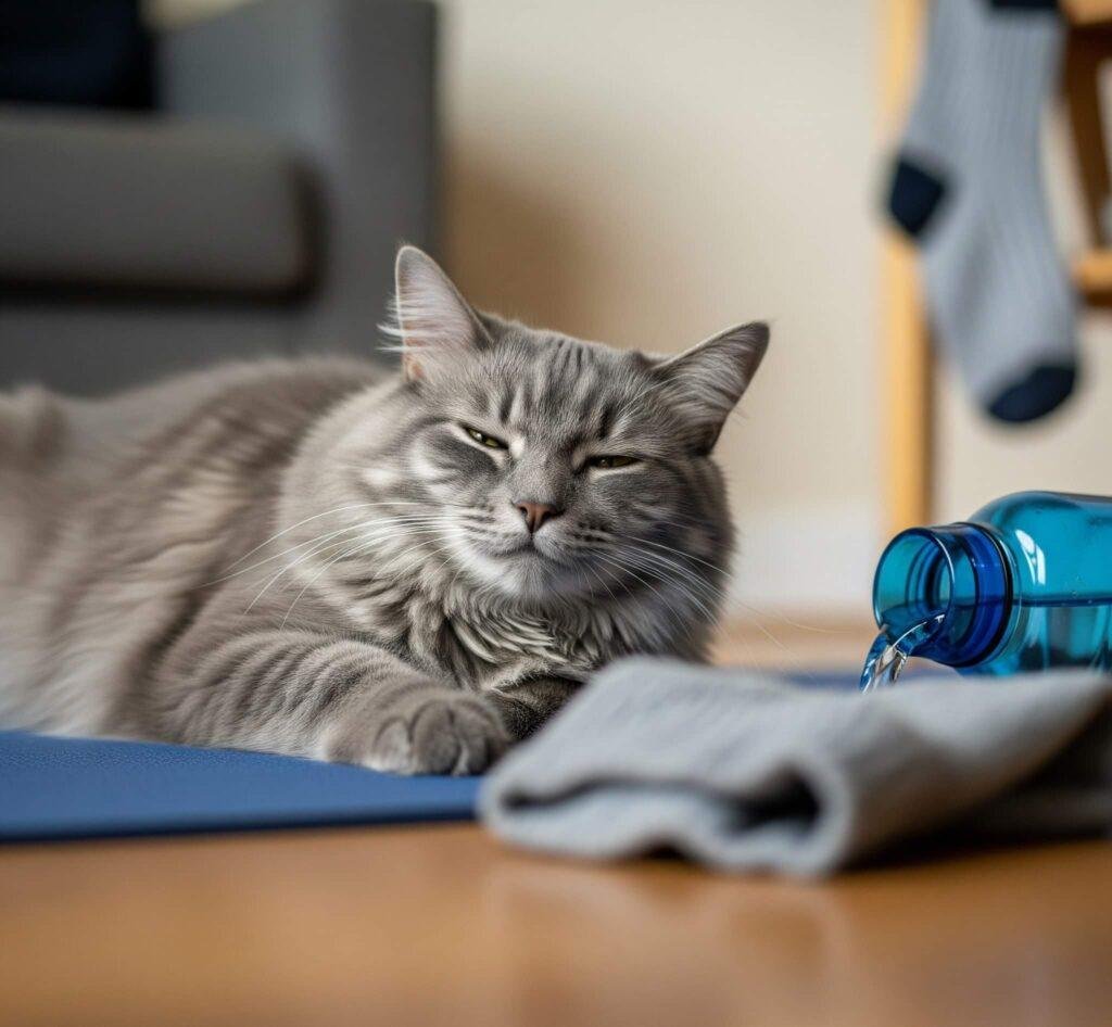 Cat nap yoga fail.